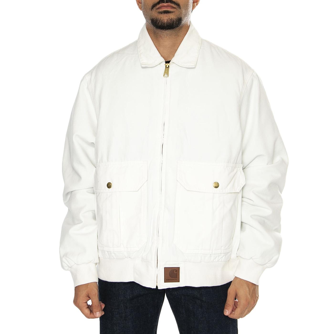 Stanton Jacket Wax / Wax stone washed - Giacca Uomo Bianca I033826.0DJ06  CARHARTT WIP 
