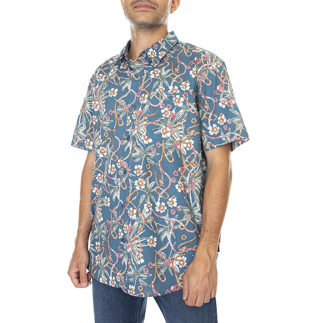 M's Go To Shirt Dirt Bags Multi: Abalone Blue Shirt XS 52691-DIMB  PATAGONIA 