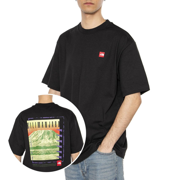 Unisex Axys Oversized S/S Tee - Maglietta Girocollo Uomo Nera NF0A8C1RJK31  THE NORTH FACE 