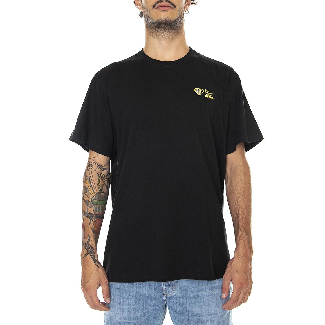 History Tee Black - Maglietta Girocollo Uomo Nera 22WITS04-BLACK  IUTER 