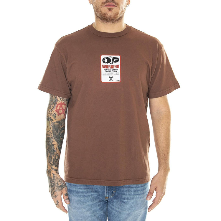Obey Surveillance Organic Tee Sepia - Maglietta Girocollo Uomo Marrone 163003621-SEP  OBEY 