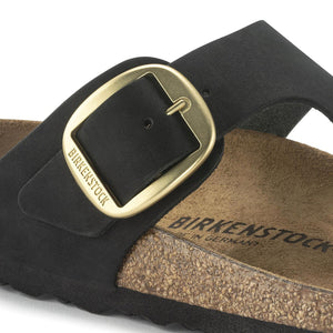 W' Gizeh Big Buckle Black Nubuck Leather - Sandali Donna Neri 1024019  BIRKENSTOCK 