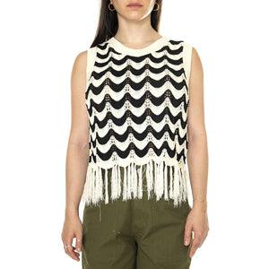 Top punto con flecos Zigzag - Top Donna Multicolore 41W/10700  WILD PONY 