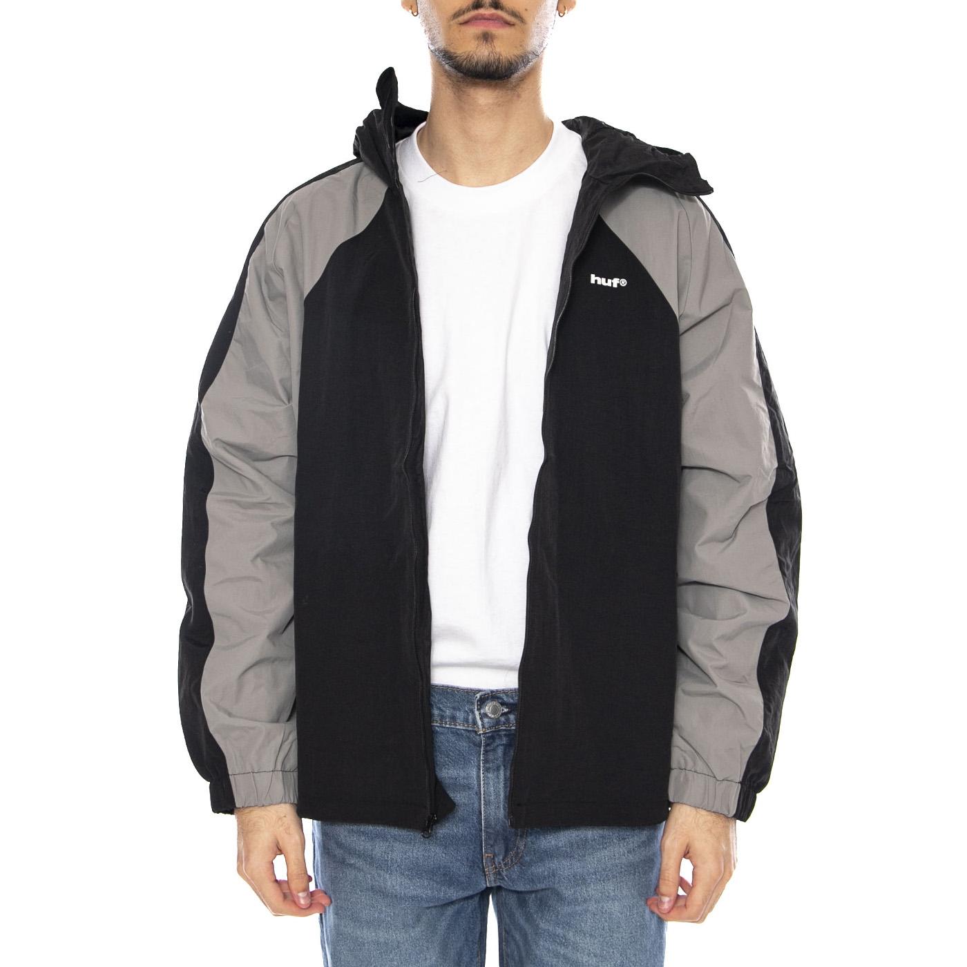 HUF Set Shell Jacket -- Giacca con Cappuccio Uomo Nera JK00389 BLK HUF 