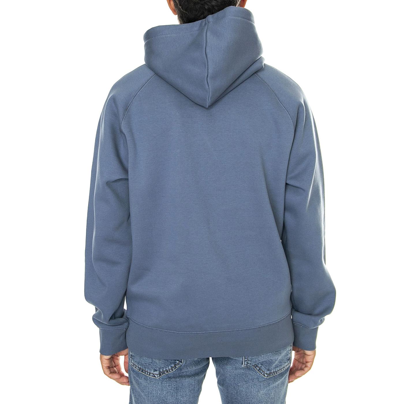 Hooded Chase Sweat Positano / Gold - Felpa con Cappuccio Uomo Blu I033661.2J2XX  CARHARTT WIP 