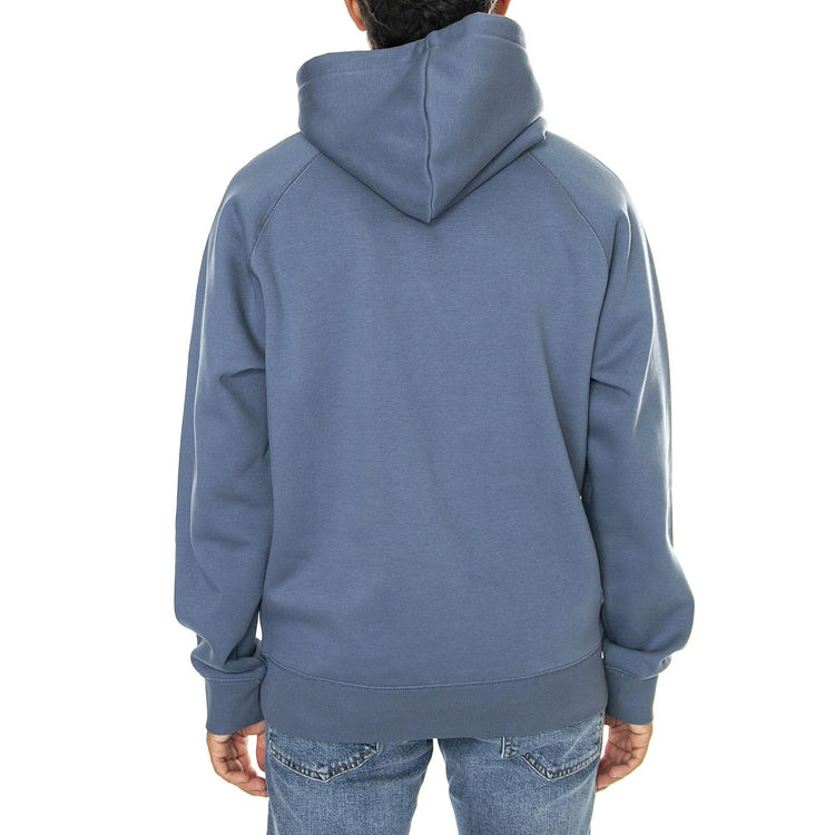 Hooded Chase Sweat Positano / Gold - Felpa con Cappuccio Uomo Blu I033661.2J2XX  CARHARTT WIP 