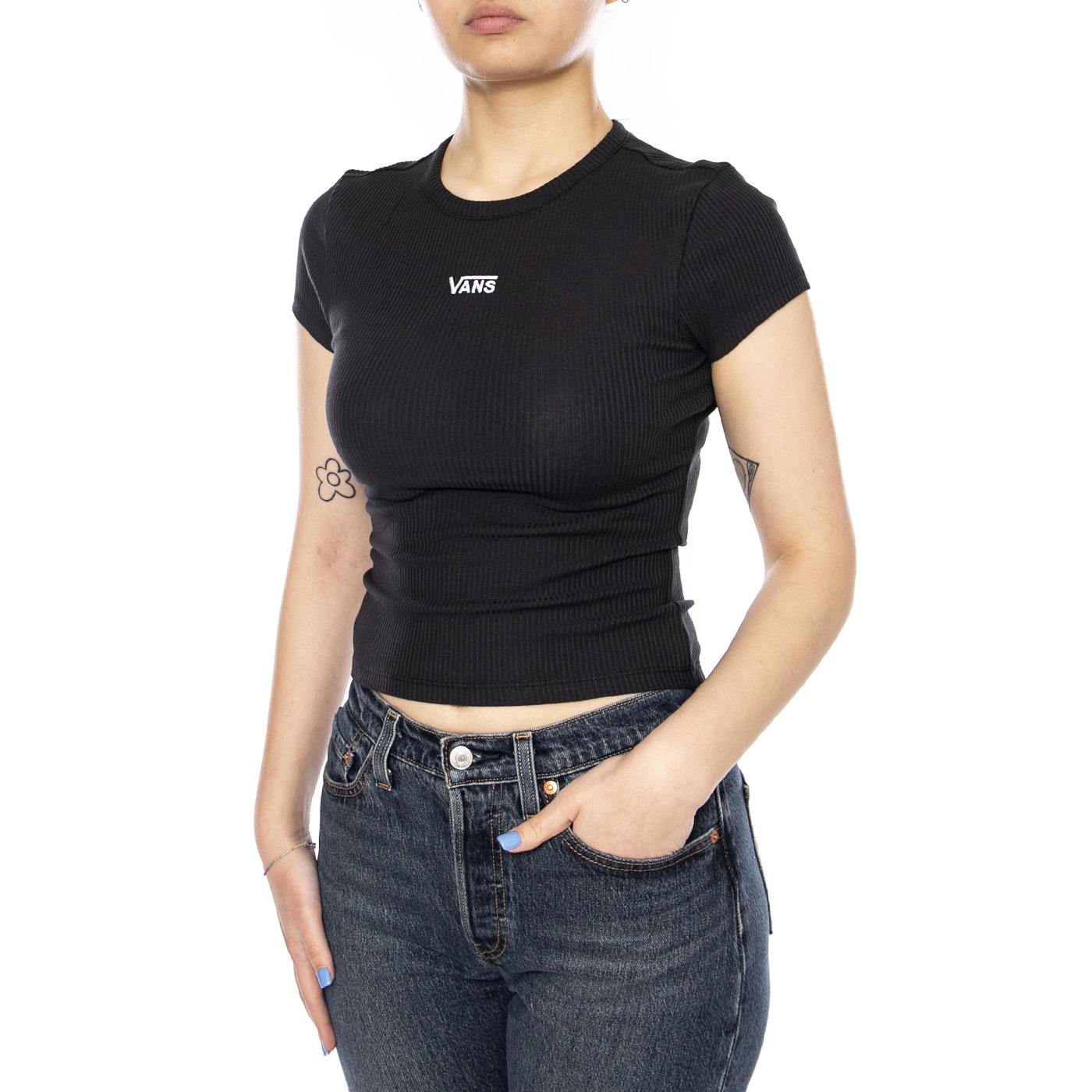 CAMERON TEE BLACK - Maglietta Girocollo Donna Nera VN000RD1 BLK1 VANS 