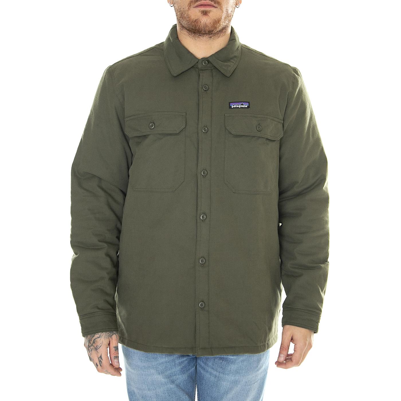M's Insulated Organic Cotton MW Fjord Flannel Shirt Basin Green - Giacca Invernale Uomo Verde 20385-BSNG  PATAGONIA 