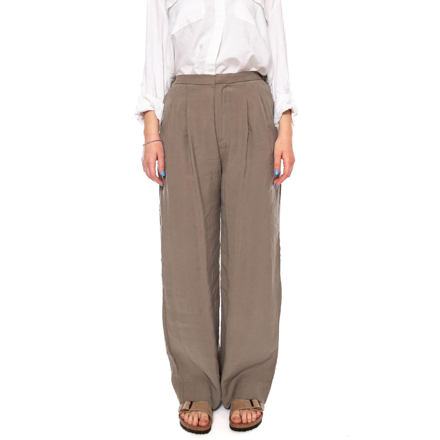LANA_WS PANT CLAY - Pantaloni Larghi Donna Grigi 331220 905 ELVINE 