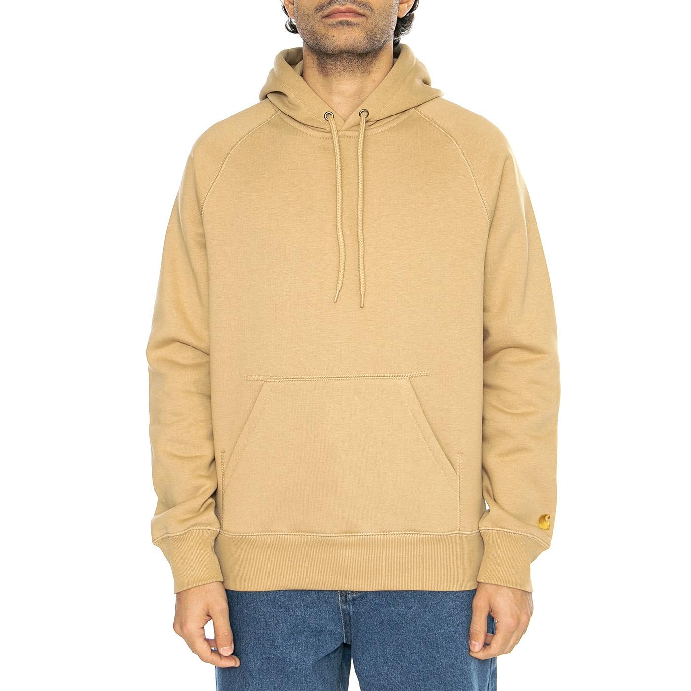 Hooded Chase Sweat Dusty H Brown / Gold - Felpa con Cappuccio Uomo Beige I033661.2N1XX  CARHARTT WIP 