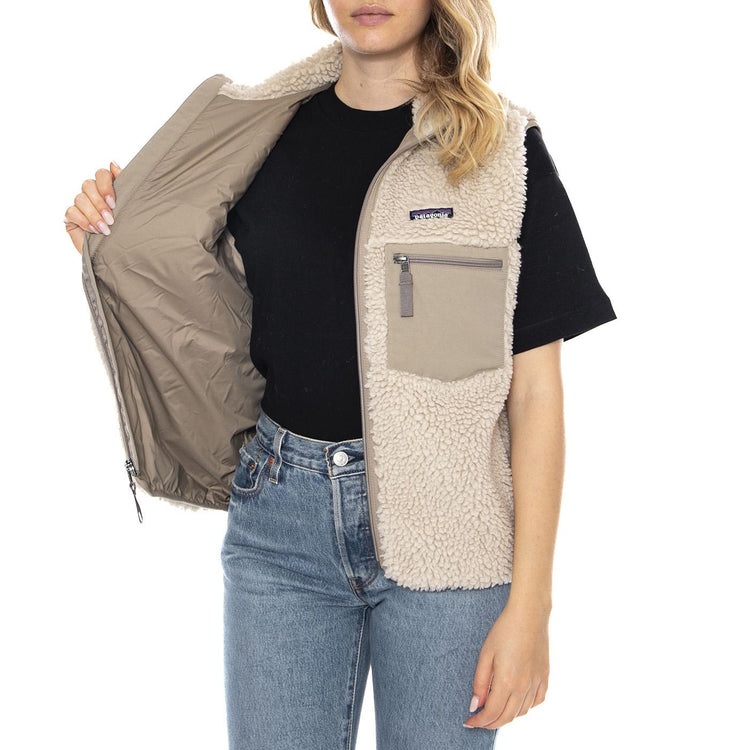 W's Classic Retro-X Vest Natural -- Gilet Donna Beige 23084 NAT PATAGONIA 