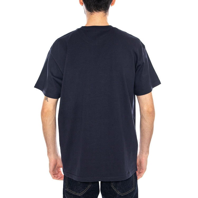 S/S Chase T-Shirt Dark Navy / Gold - Maglietta Girocollo Uomo Blu I026391 00HXX CARHARTT WIP 