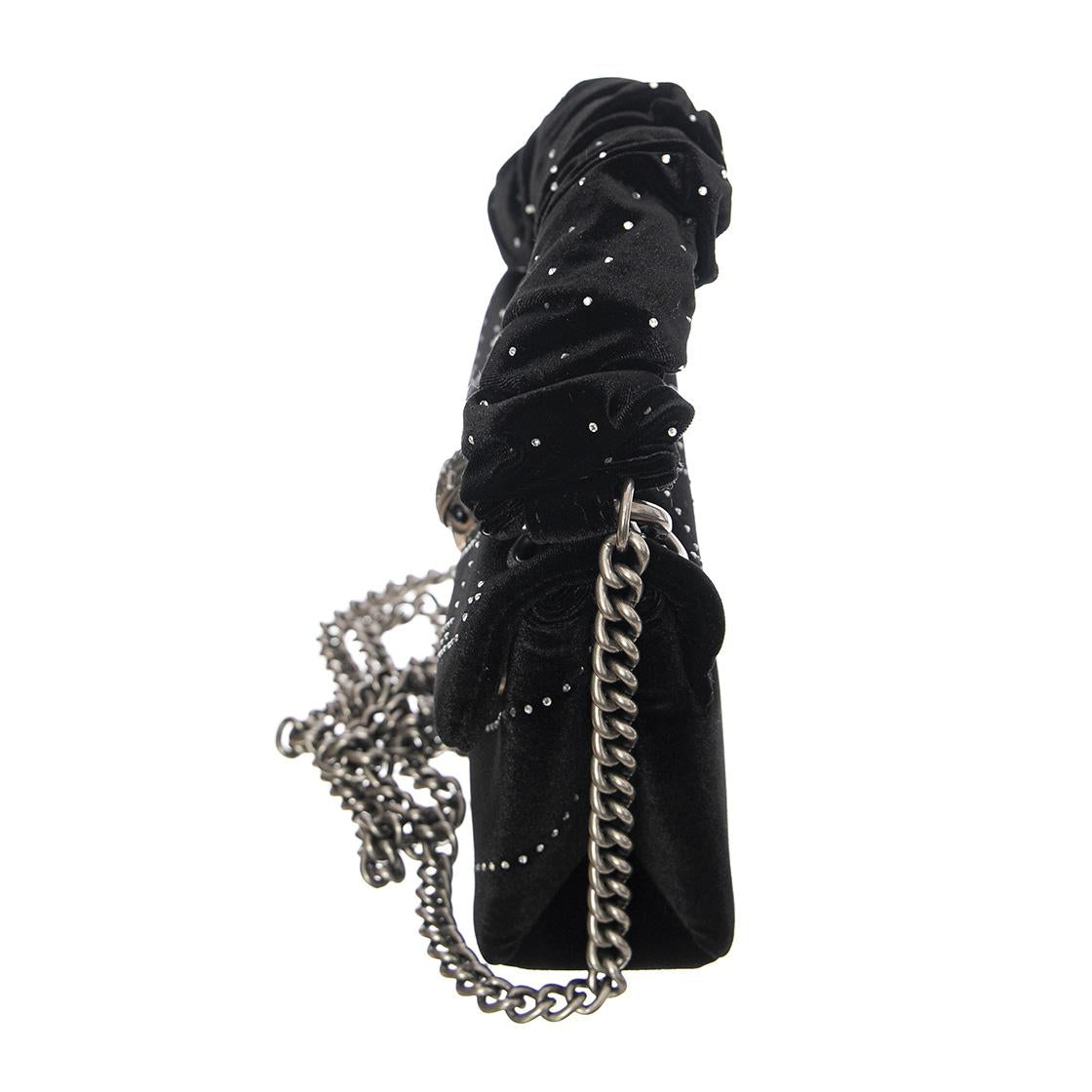 Kensington Velvet Mini - Borsa a Tracolla in Velluto Nero KGA3614309609-09  KURT GEIGER 