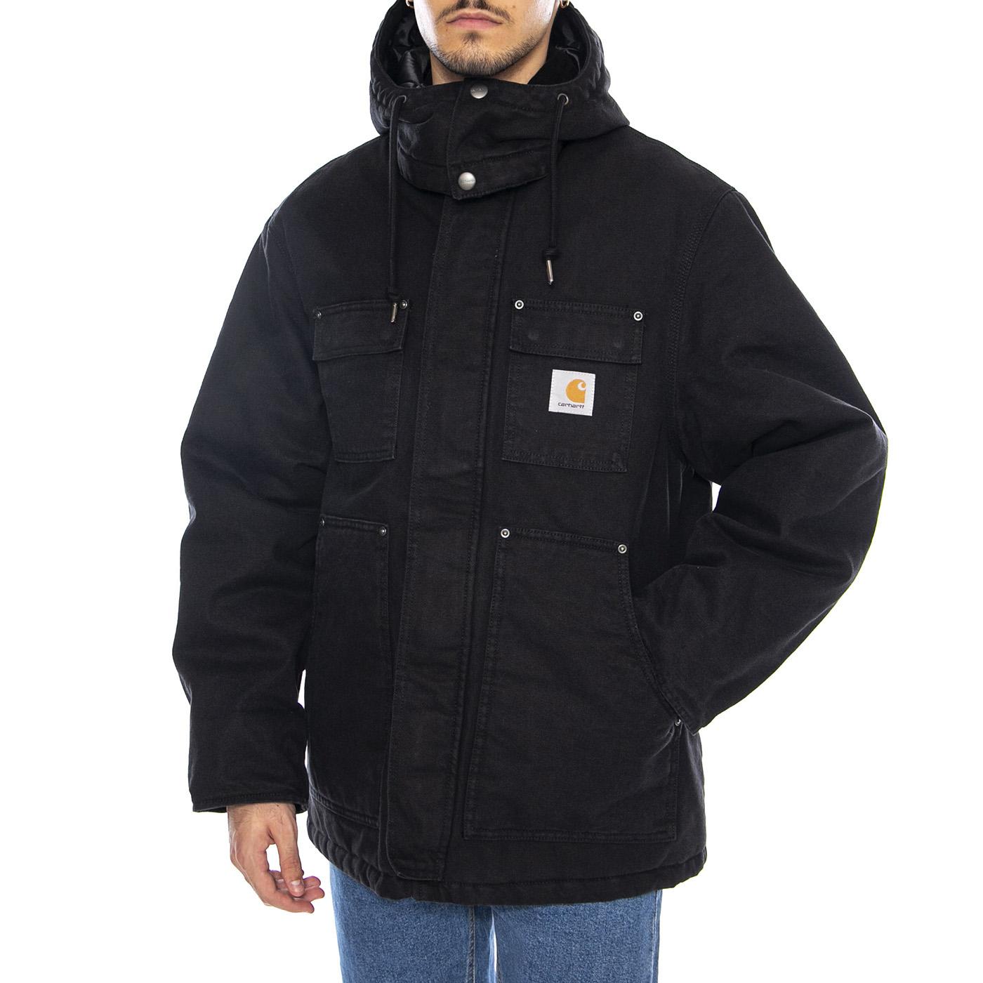 Ambel Coat Black / Black - Giacca con Cappuccio Uomo Nera I035616.00E06 . CARHARTT WIP 