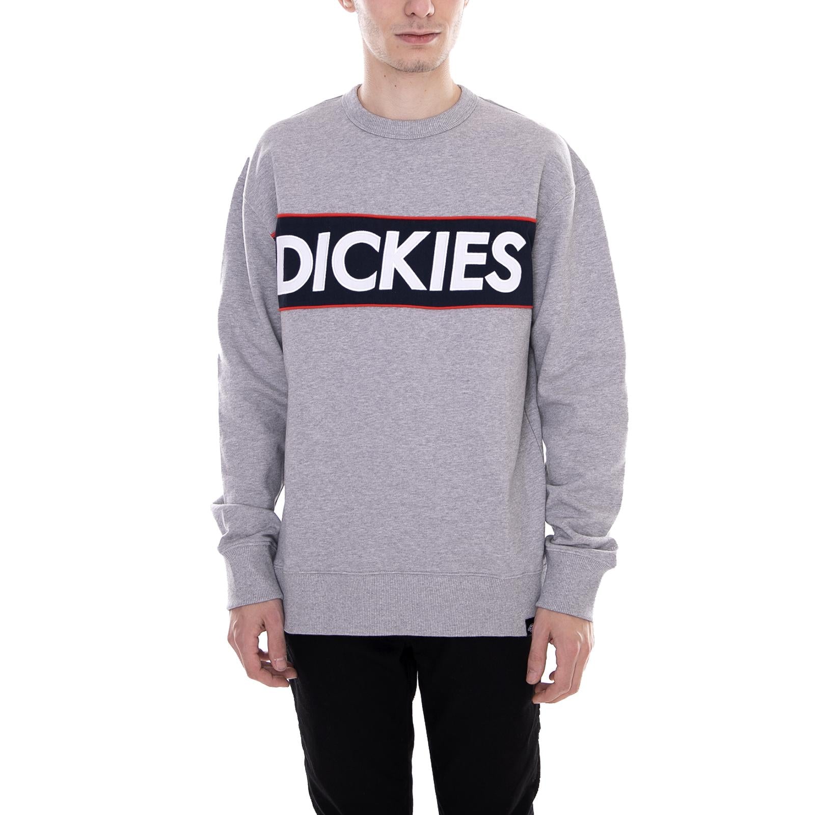 Elberon Melange Grey - Felpa Girocollo Uomo Grigia 02 200214-GYM . DICKIES 