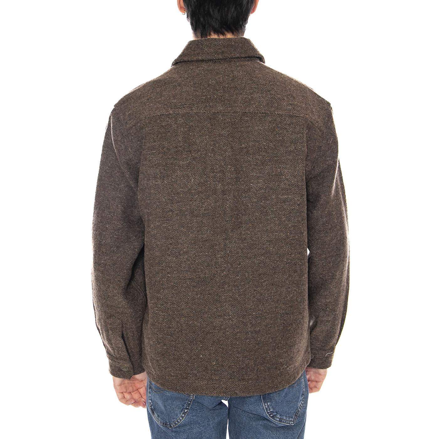Overshirt Brwon Jaspe - Giacca Sovracanicia Uomo Marrone 112371313 . LEE 