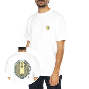 S/S Zipper T-Shirt White - Maglietta Girocollo Uomo Bianca I033961.02XX  CARHARTT WIP 