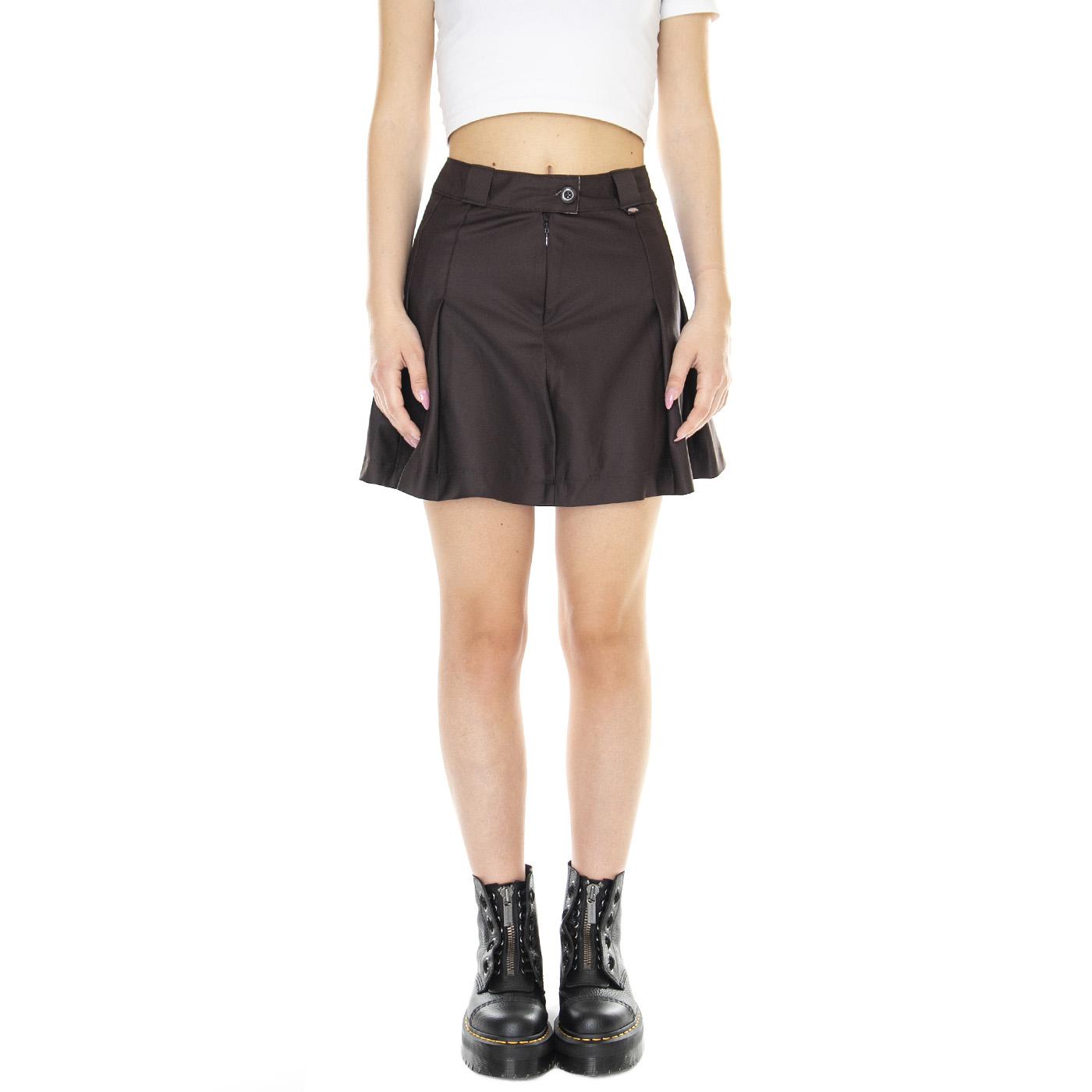 W' Elizaville Skirt Dark Brown - Gonna Marrone DK0A4Y1SDBX1  DICKIES 