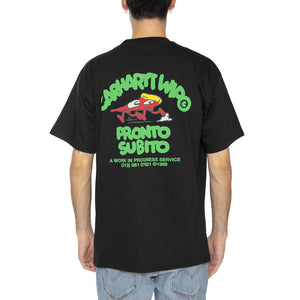 S/S Pronto T-Shirt Black - Maglietta Girocollo Uomo Nera I035195.89XX . CARHARTT WIP 