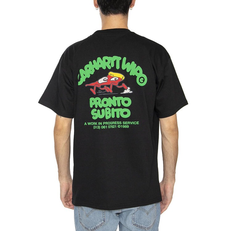 S/S Pronto T-Shirt Black - Maglietta Girocollo Uomo Nera I035195.89XX . CARHARTT WIP 