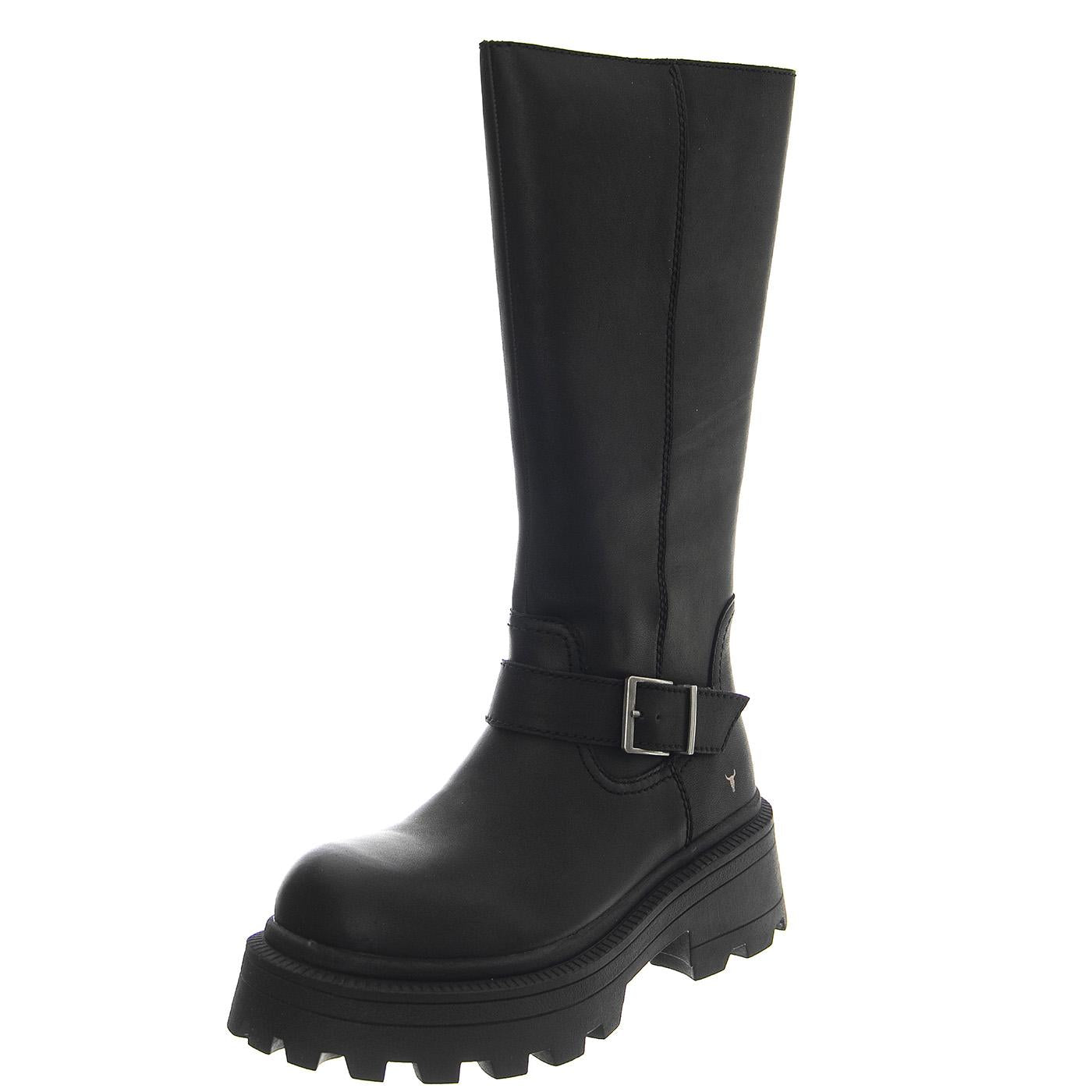 Trace Black Rock Leather - Stivali Donna Neri WSSTRACE-BLK  WINDSOR SMITH 