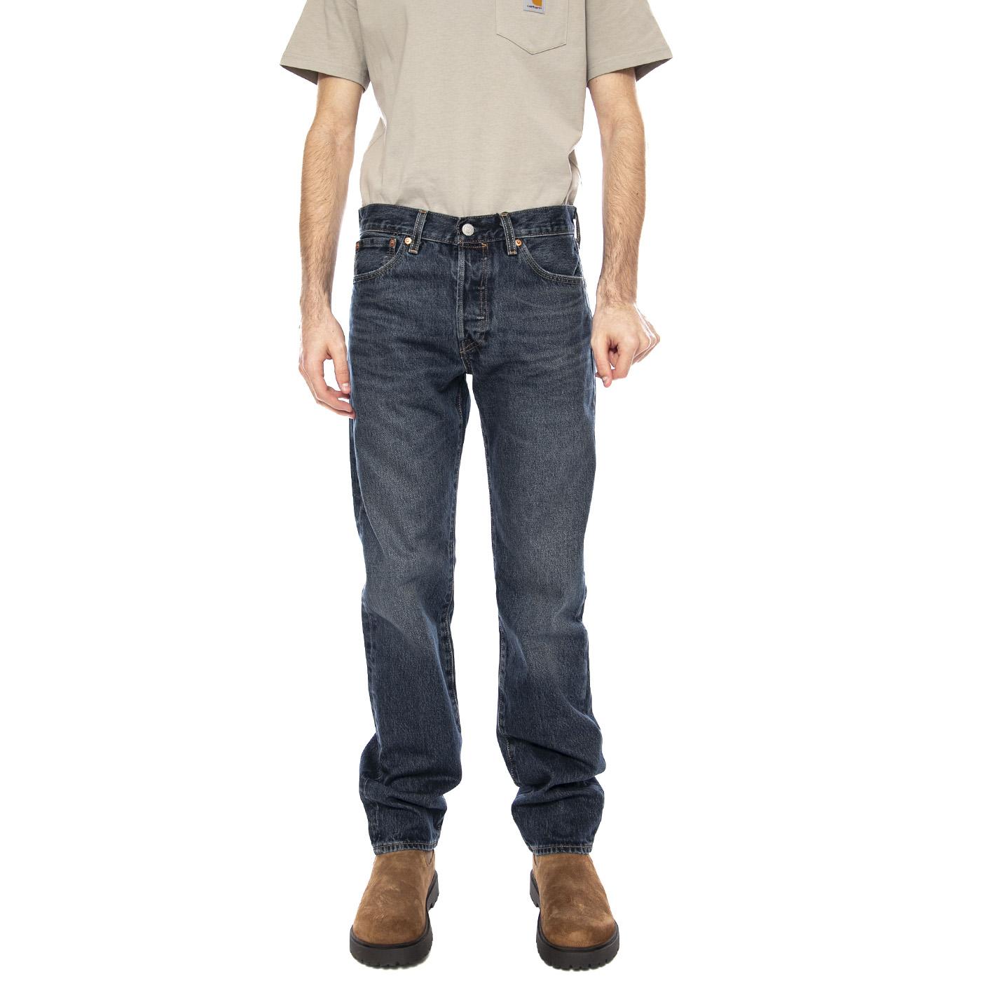 501® Levi's® Original - Chill White - Denim Jeans Uomo Blu Scuro 00501 3852 LEVIS 