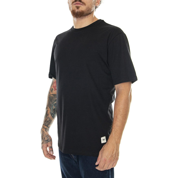 M' Essential T-Shirt Black - Maglietta Girocollo Uomo Nera 6010108-00002001  CAT 