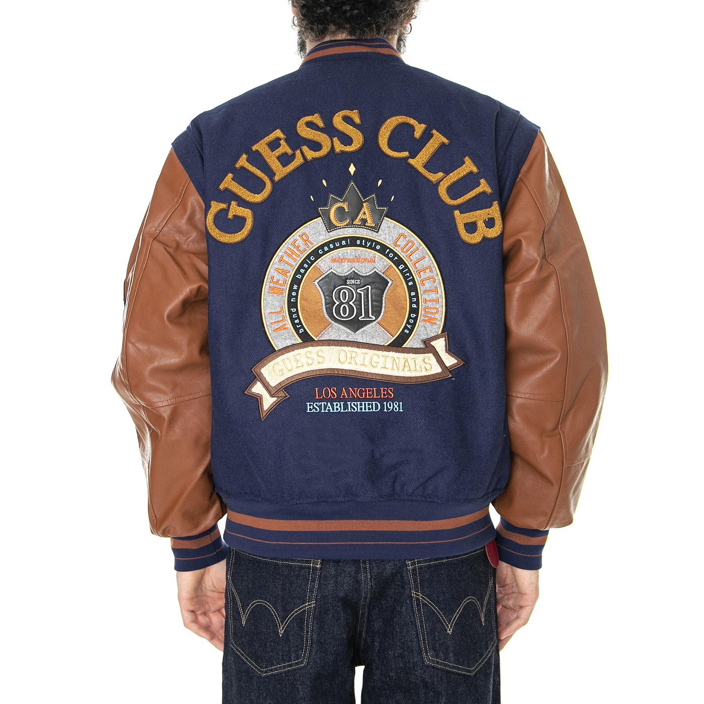 Go Club Varsity Jacket Daring Ocean - Giacca Invernale Uomo Blu / Multi M2RL30WEI00-A71W  GUESS ORIGINALS 