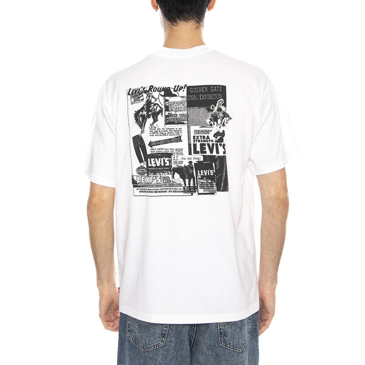 Vintage Fit Graphic Tee - Americas Finest Overalls - Jet Black - Maglietta Girocollo Uomo Bianca 87373 0394 LEVIS 