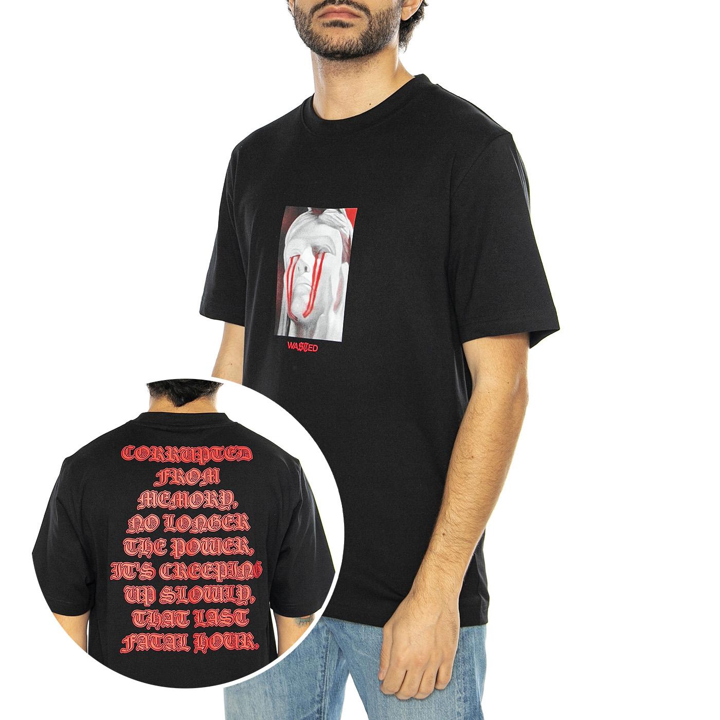 T-Shirt Corruption Black - Maglietta Girocollo Uomo Nera T-SHIRT CORRUPTION - BLACK  WASTED PARIS 