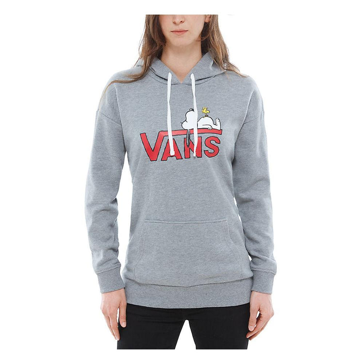 WM SNOOPY HOODIE GREY HEATHER 85826_4  VANS 