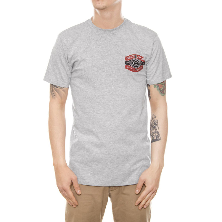 RETINAL DELIVERY PREMIUM S/S TEE HEATHER GREY 165361375-HEA  OBEY 