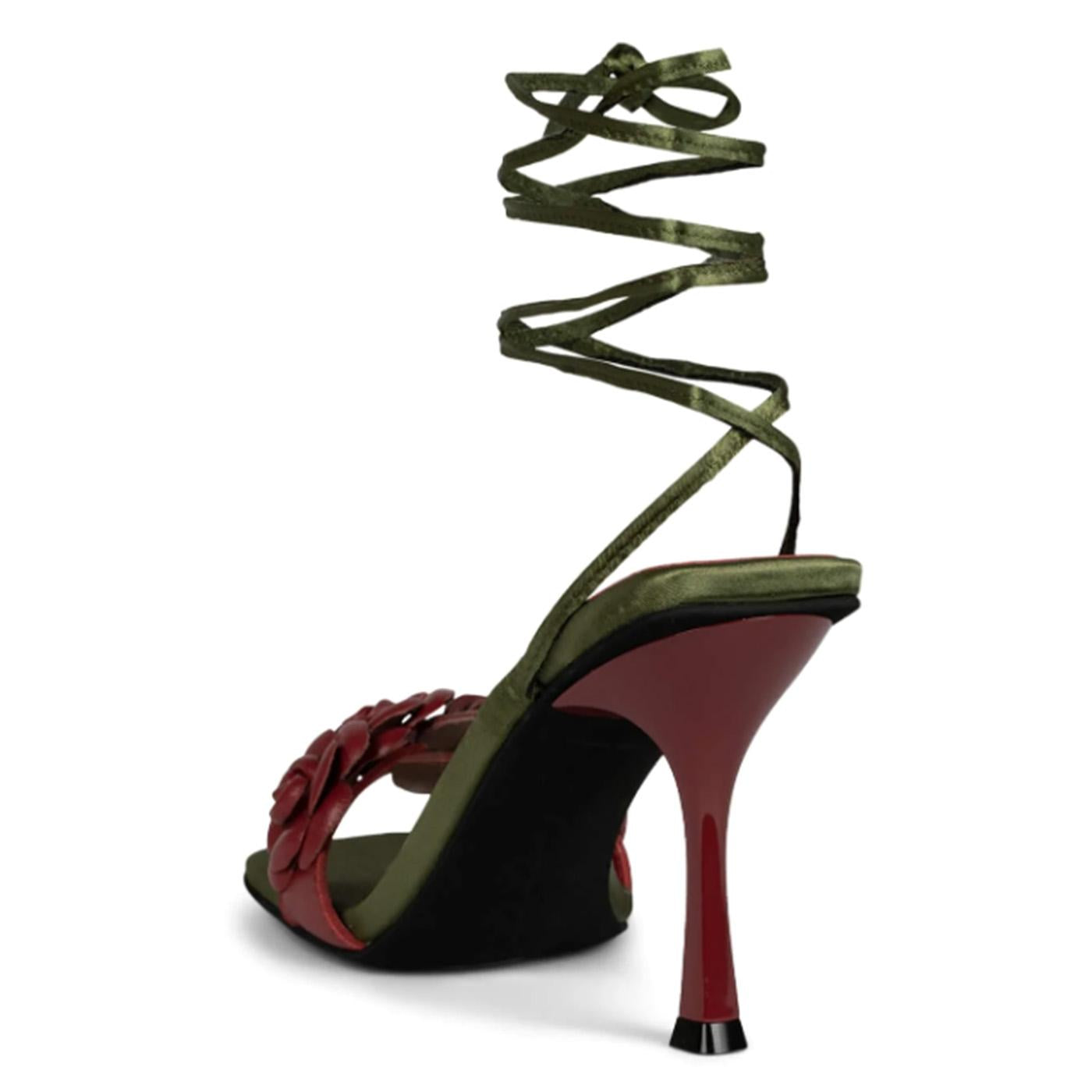 Rozi Red Kid Leather - Sandali Donna Marroni JCSJC-927-18-1-RED  JEFFREY CAMPBELL 