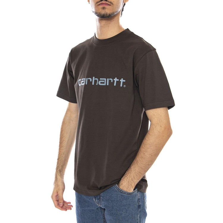 S/S Script T-Shirt Vitola / Citadel - Maglietta Girocollo Uomo Marrone I035700.3CEXX . CARHARTT WIP 