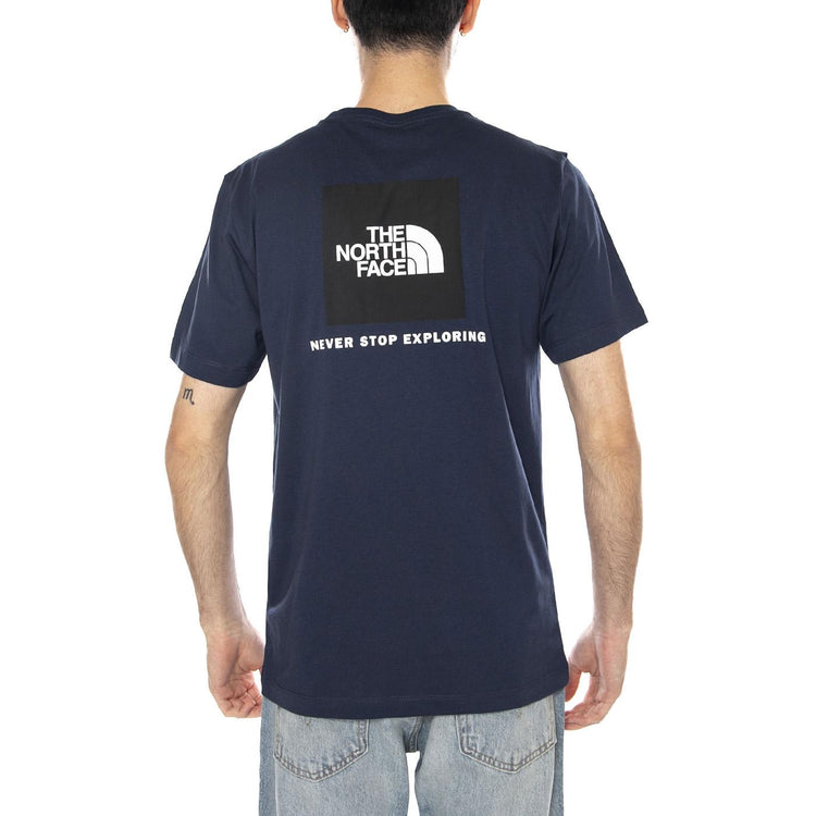 M EVO BOX NSE REG SS SUMMIT NAVY - Maglietta Girocollo Uomo Blu NF0A8B6K 8K21 THE NORTH FACE 