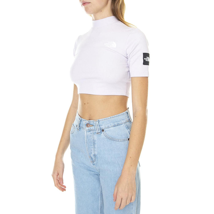 W Gartha S/S Rib Top - Top Donna Viola NF0A7X3A6S11  THE NORTH FACE 