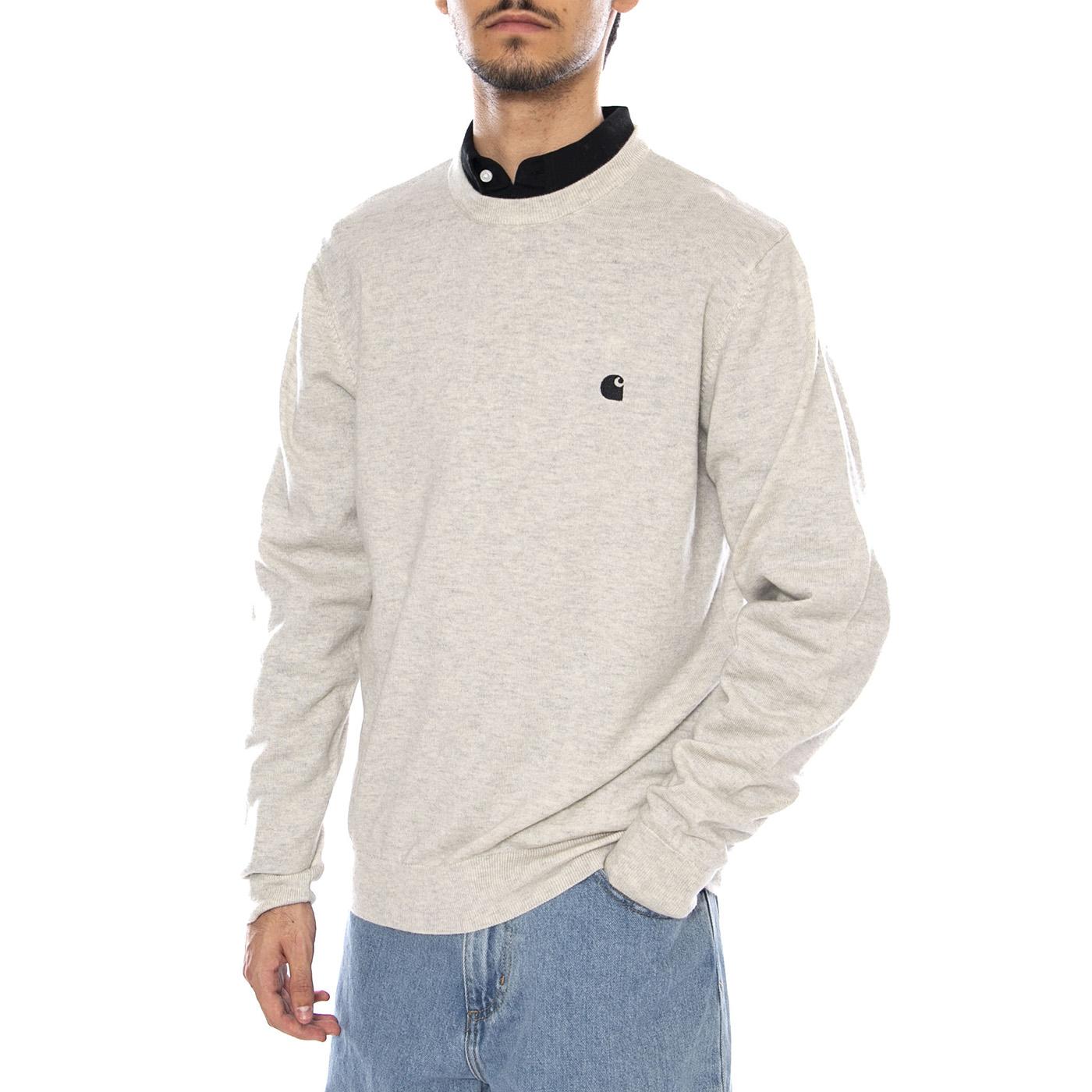 Madison Sweater Fleur De Sel / Black - Maglione Girocollo Uomo Crema I030841.2NQXX . CARHARTT WIP 