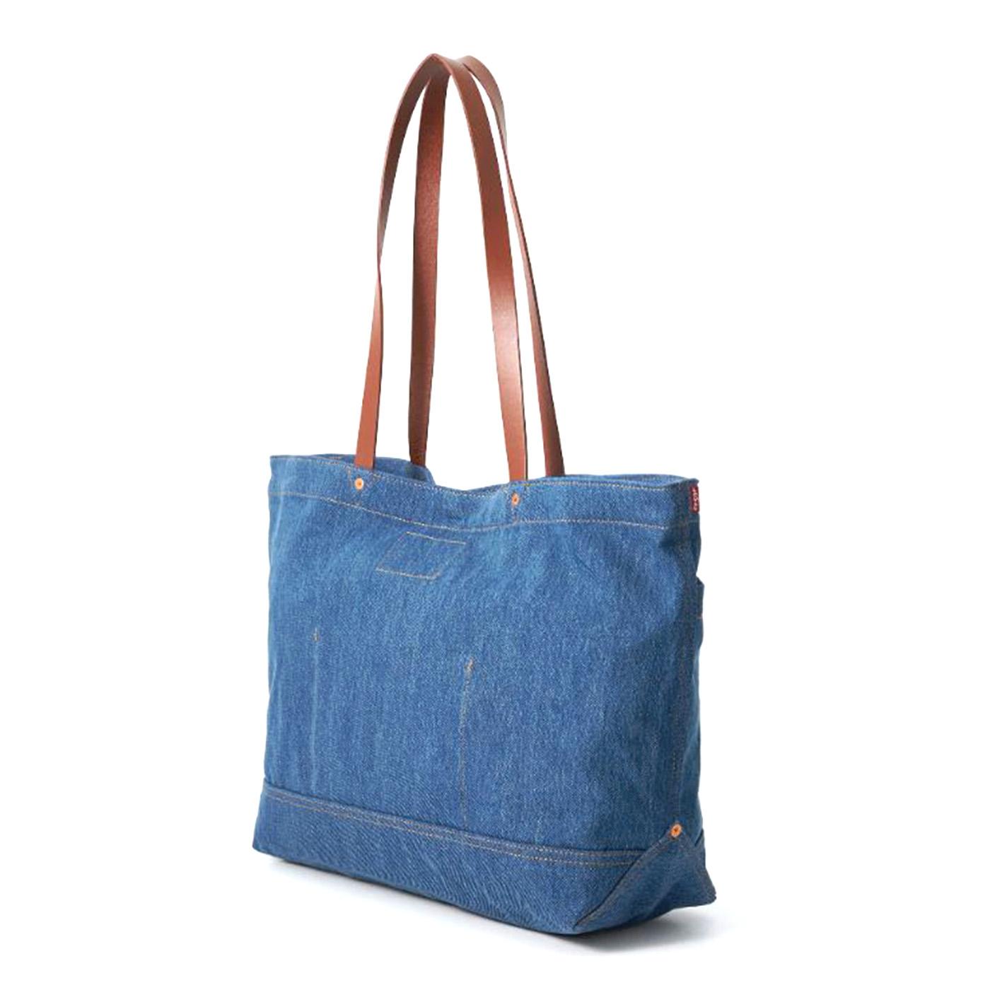 Women's Heritage Tote All Indigo Mid Wash Med Indigo - Borsa Denim Jeans Blu D7959-0002 . LEVIS 