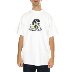 S/S Graphic Works T-Shirt White - Maglietta Girocollo Uomo Bianca I034014.02XX  CARHARTT WIP 