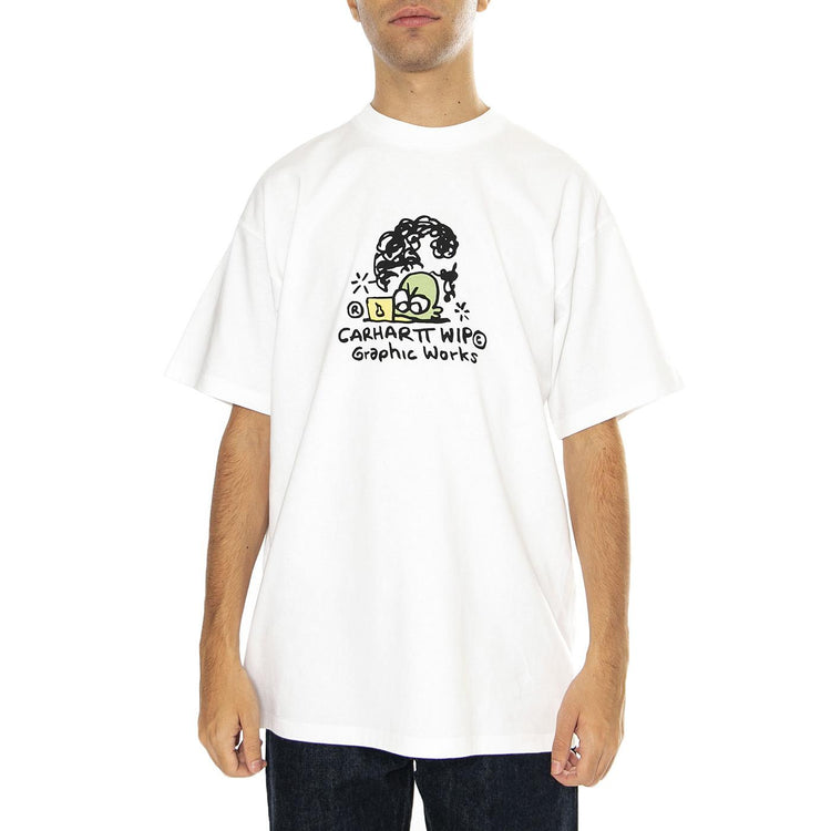 S/S Graphic Works T-Shirt White - Maglietta Girocollo Uomo Bianca I034014.02XX  CARHARTT WIP 