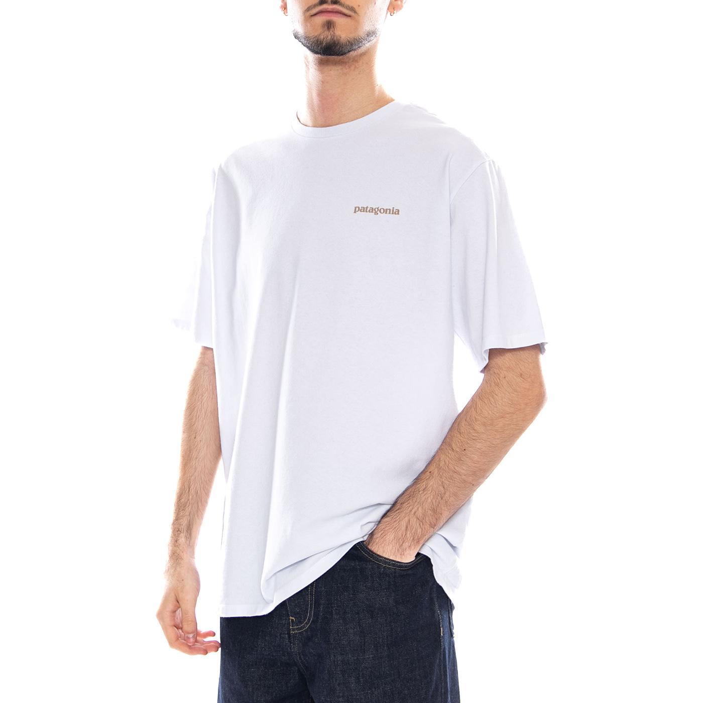 M's Fitz Roy Icon Responsibili-Tee - Maglietta Girocollo Uomo Bianca 37838 WHI PATAGONIA 