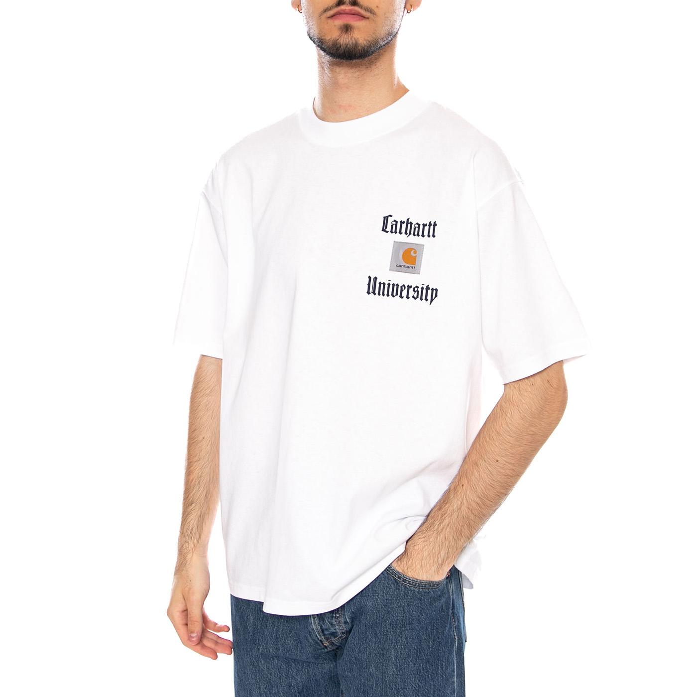 S/S SCHOOLING HEART T-SHIRT WHITE - Maglietta Girocollo Uomo Bianca I035455.02XX . CARHARTT WIP 