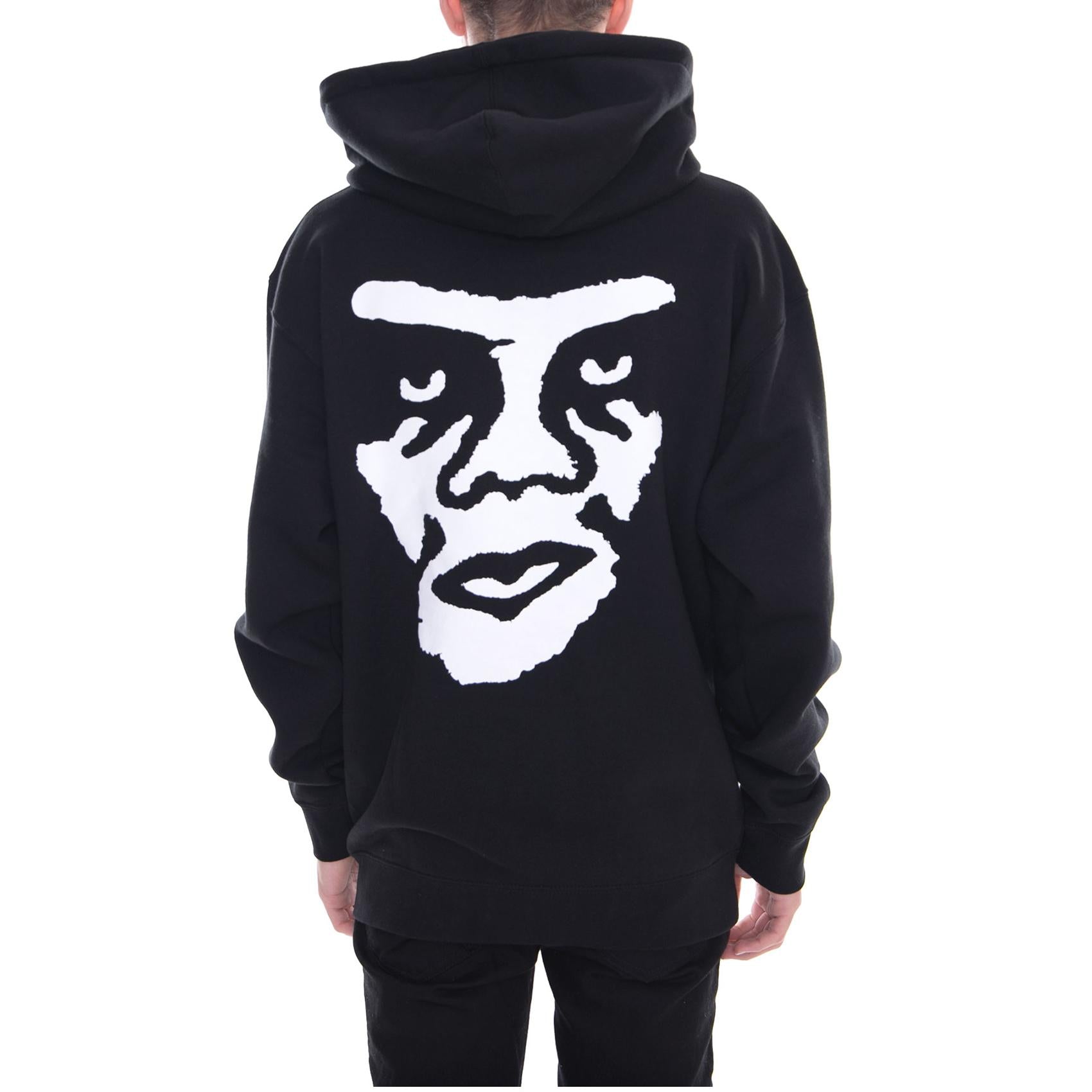 The Creeper Basic Graphic Zip Hood Fleece Black 111751247-BLK  OBEY 