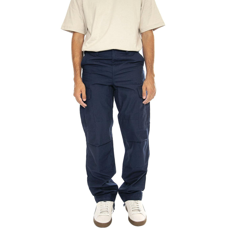 Regular Cargo Pant Air Force Blue rinsed - Pantaloni Uomo Neri I032467.29L02  CARHARTT WIP 