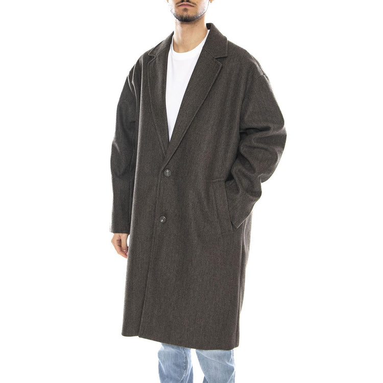 Worf Life Oversize Coat OTW -- Cappotto Uomo Bungee Cord Melange Velluto 22031195-4787204 . ONLY & SONS 