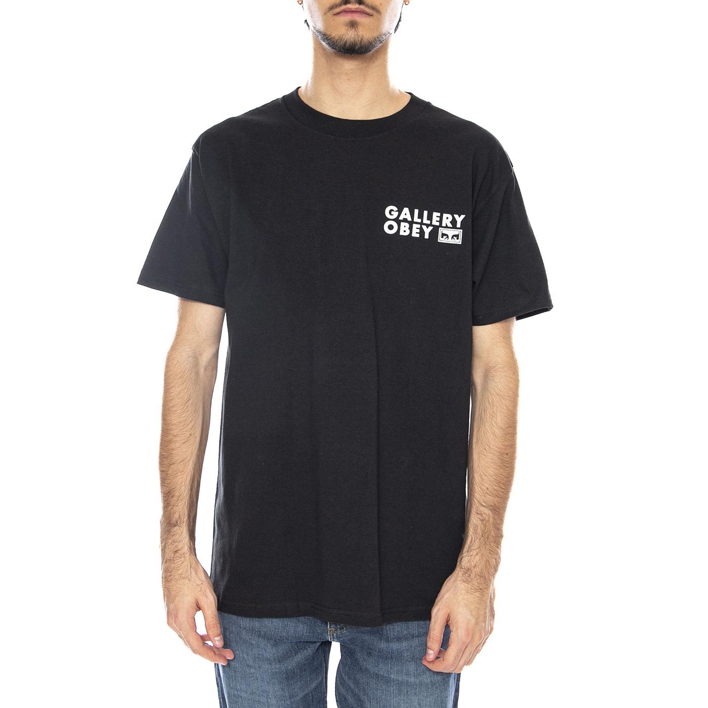 Obey Global Art Department Tee Black - Maglietta Girocollo Uomo Nera 165263962 BLK OBEY 