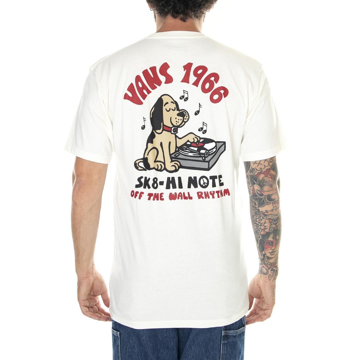 Rhythm Pup SS Tee Marshmallow - Maglietta Girocollo Uomo Bianca VN0008F2FS81  VANS 