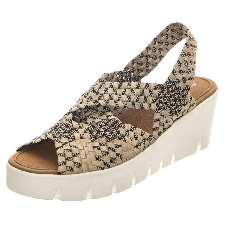 Venti Brighten Wheat Mix - Sandali Donna Multicolore BMSVENTIBRIGTHEN-WHE  BERNIE MEV 