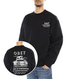 OBEY House of Subversion Fleece – Herren-Sweatshirt mit Rundhalsausschnitt, Schwarz