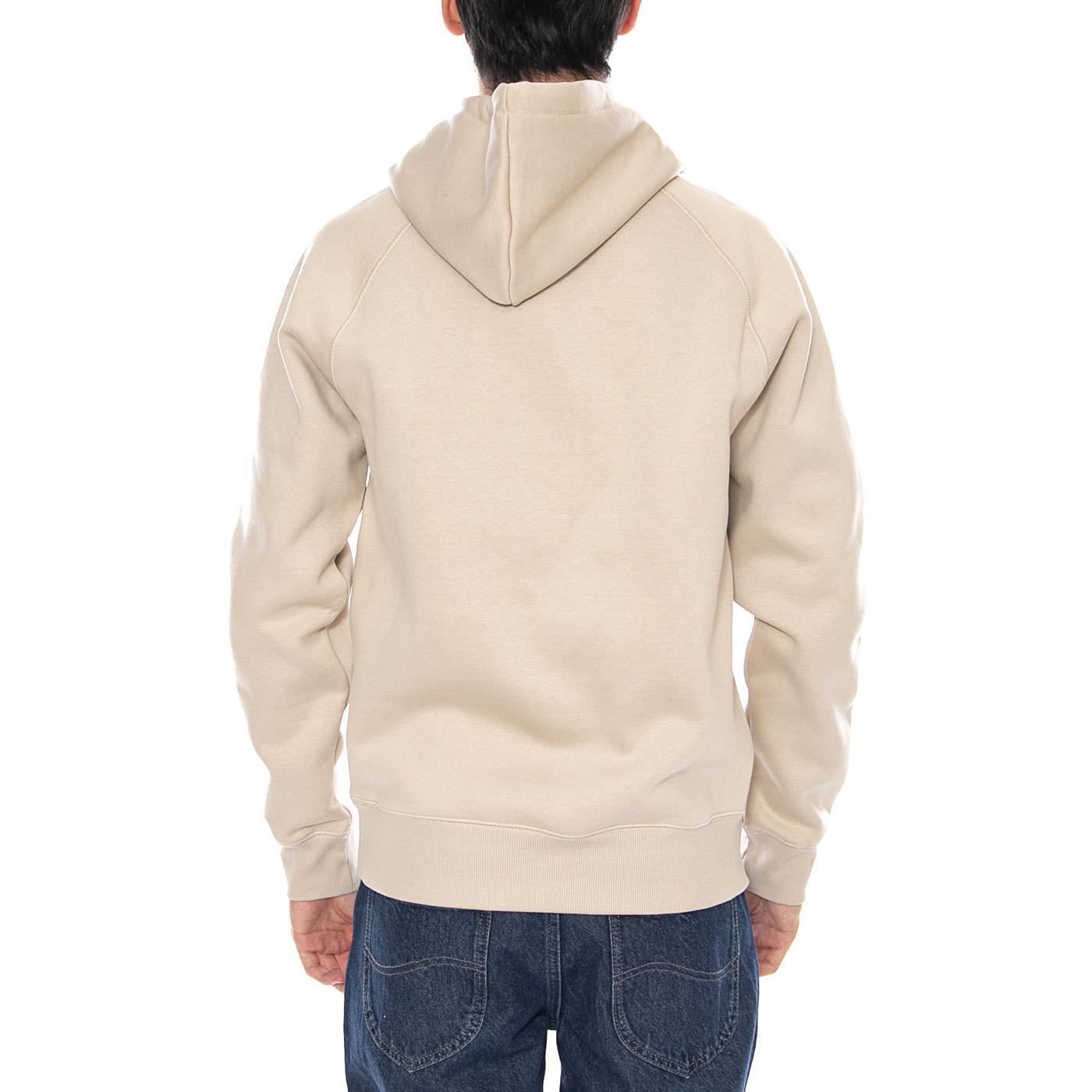 Hooded Chase Sweat Fleur De Sel / Gold - Felpa con Cappuccio Uomo Beige I033661.38AXX . CARHARTT WIP 